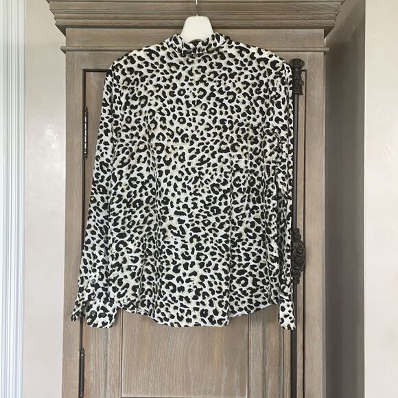 Equipment Femme Silk leopard button down blouse shirt size small - Picture 11 of 16